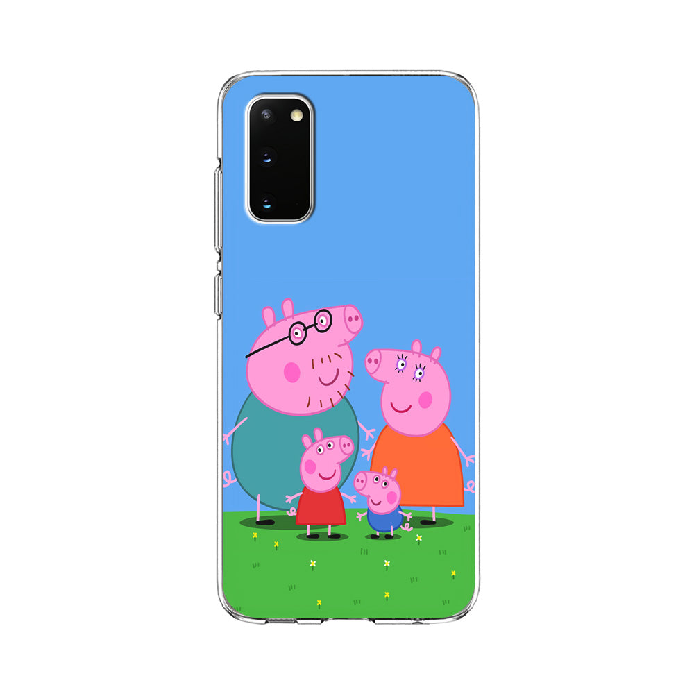 Peppa Pig Family Cartoon Samsung Galaxy S20 Case