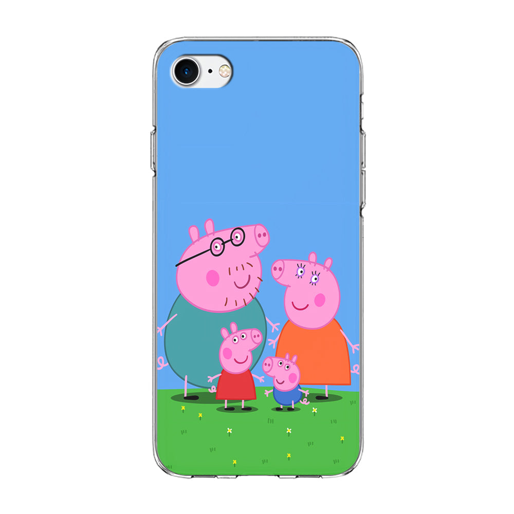 Peppa Pig Family Cartoon iPhone SE 3 2022 Case
