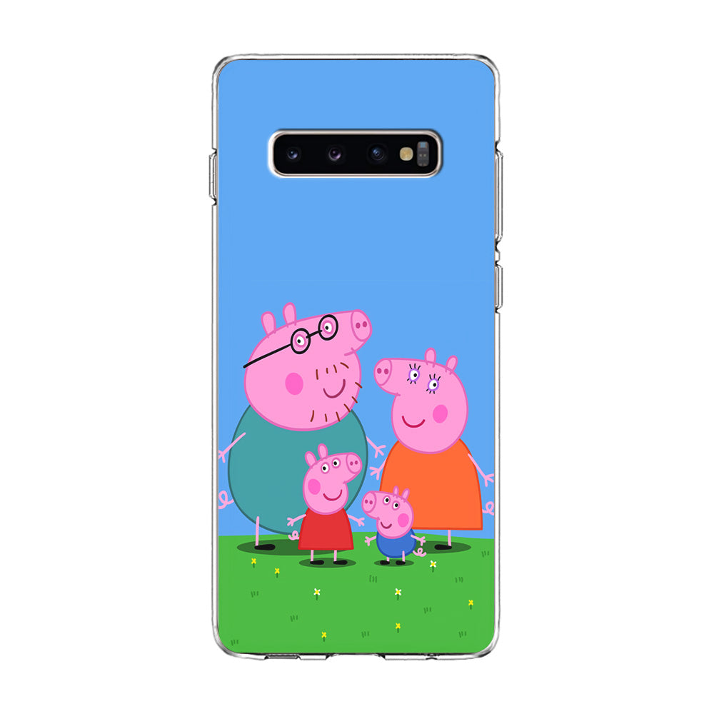 Peppa Pig Family Cartoon Samsung Galaxy S10 Case