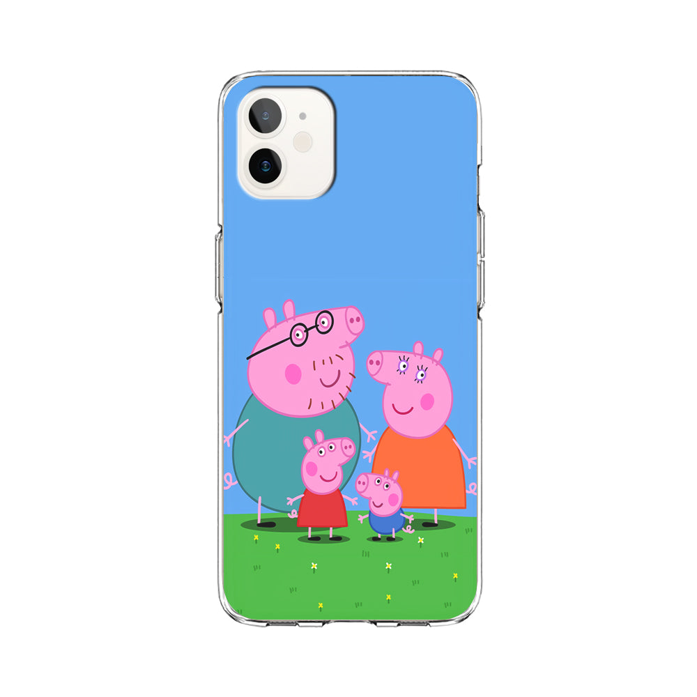 Peppa Pig Family Cartoon iPhone 12 Case