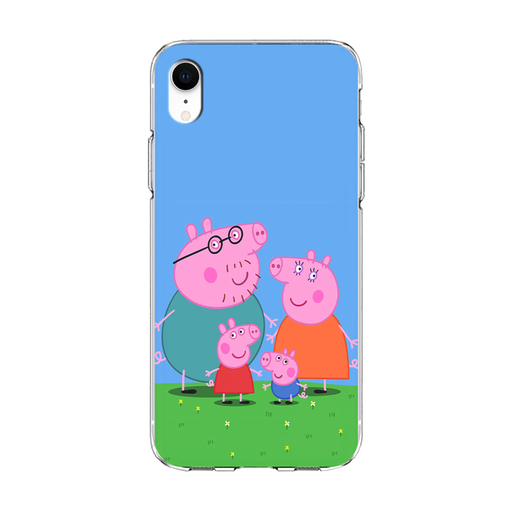 Peppa Pig Family Cartoon iPhone XR Case