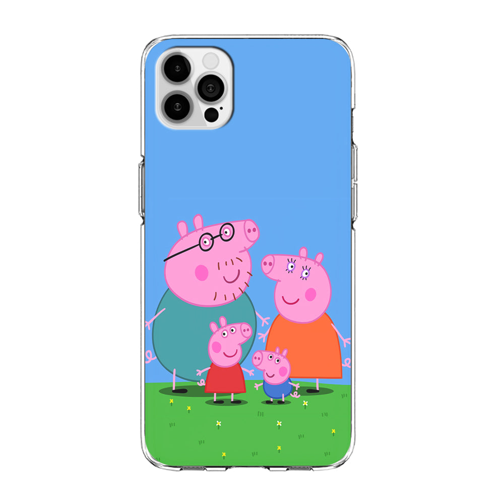 Peppa Pig Family Cartoon iPhone 13 Pro Case