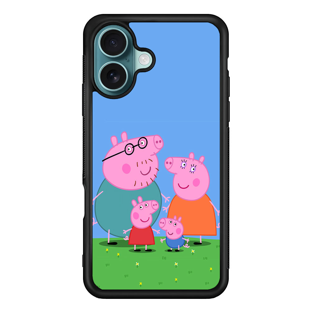 Peppa Pig Family Cartoon iPhone 16 Plus Case - Altracase