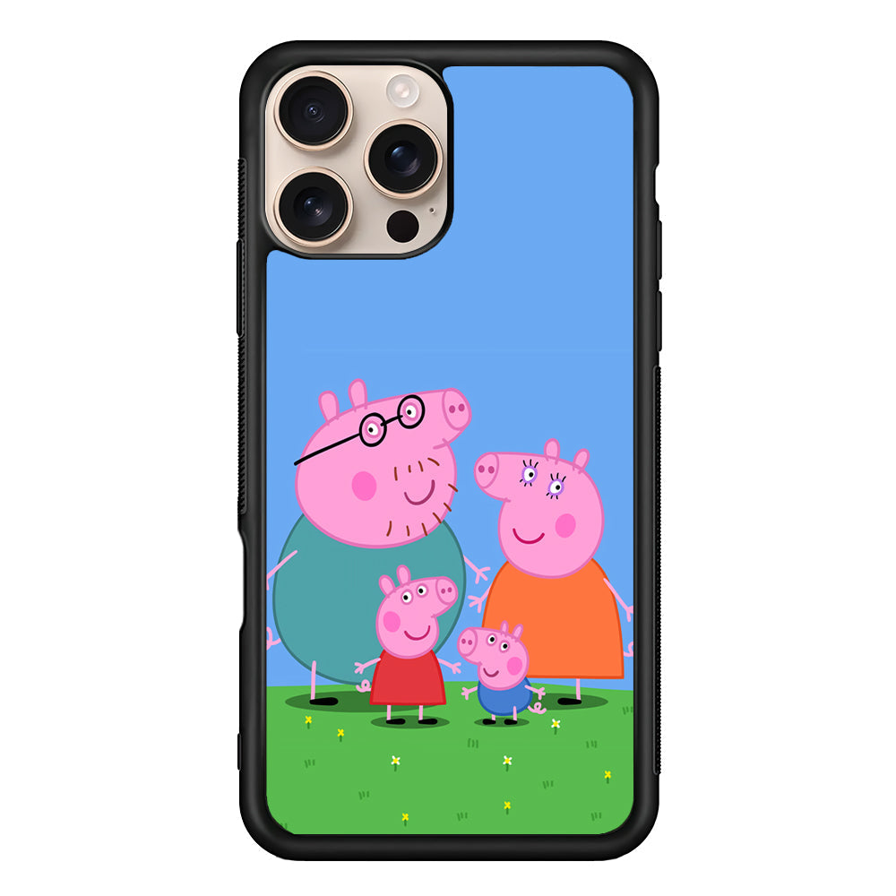 Peppa Pig Family Cartoon iPhone 16 Pro Max Case - Altracase