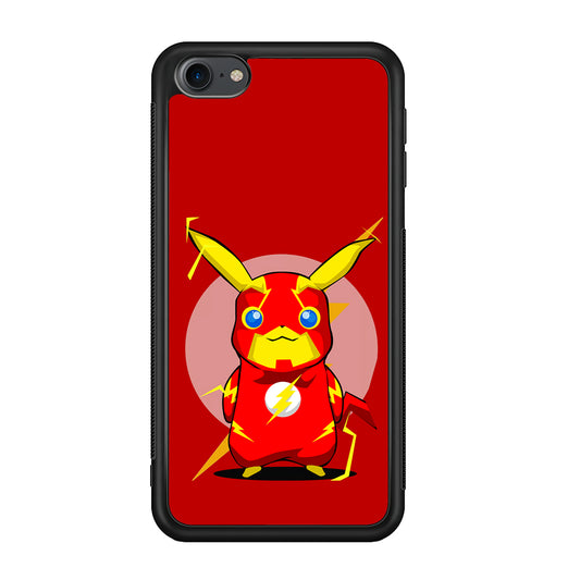 Pikachu in The Flash's Costume iPod Touch 6 Case-Phone Case-Rubber White (2D Case)-Altracase