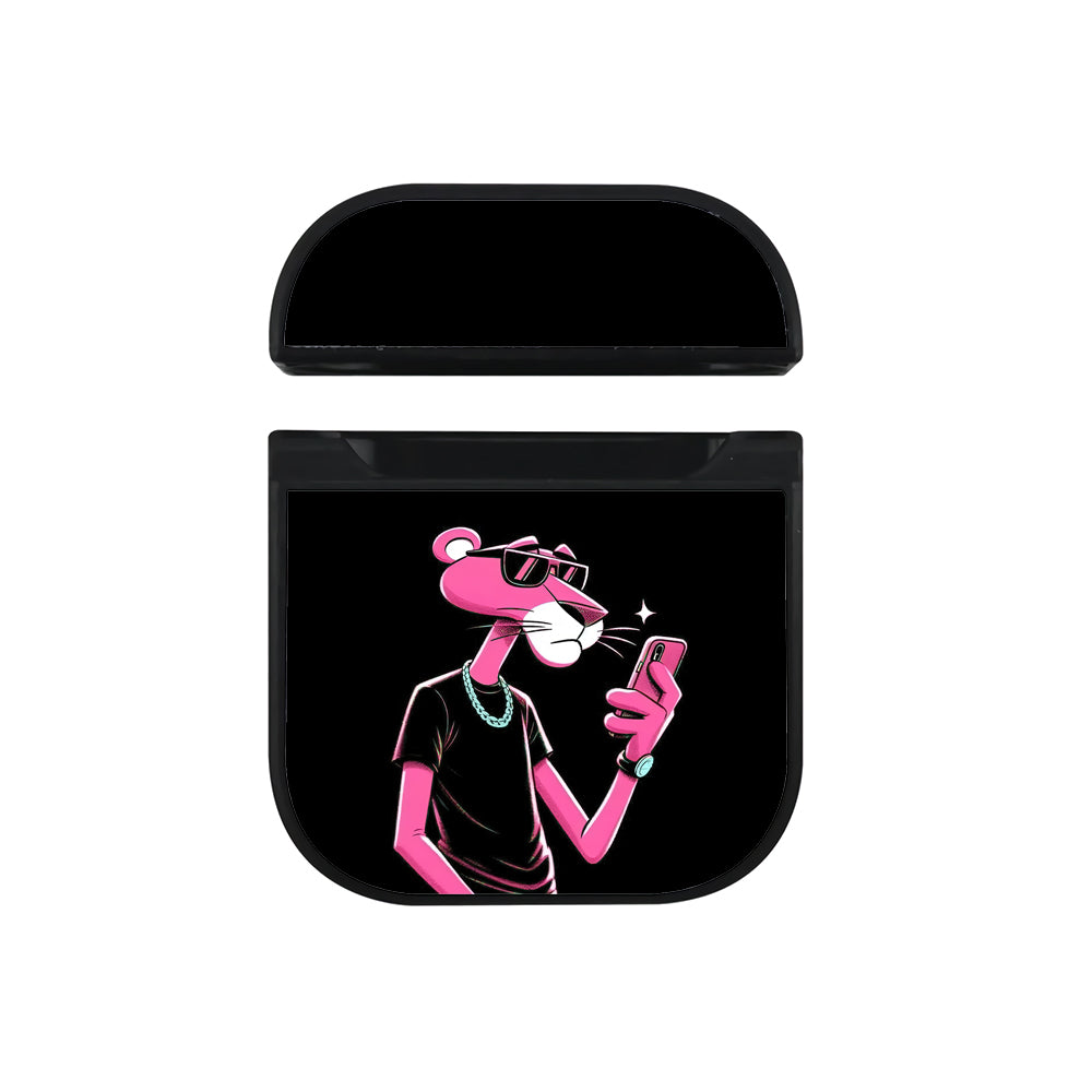 Pink Panther Fashionable Apple AirPods Case-AirPod Case-Black-Altracase