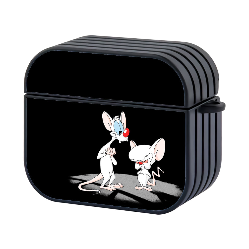 Pinky and The Brain Black Hard Plastic Case Cover For Apple AirPods 4 - AirPod Case - Altracase