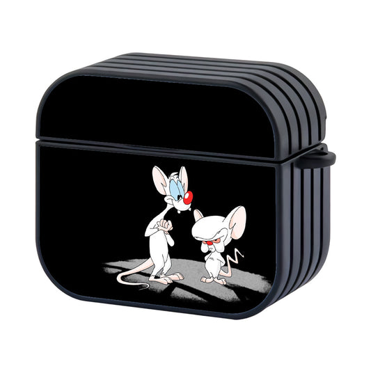 Pinky and The Brain Black Hard Plastic Case Cover For Apple AirPods 4 - AirPod Case - Altracase