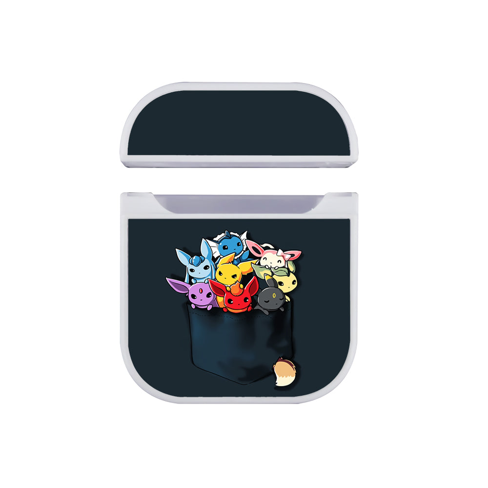 Pokemon Eevee Evolution in Pocket Apple AirPods Case-AirPod Case-White-Altracase