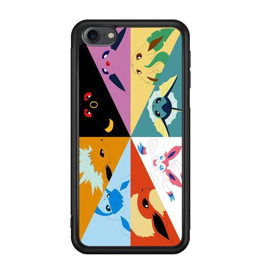 Pokemon Eevee Evolutions iPod Touch 6 Case-Phone Case-Rubber White (2D Case)-Altracase