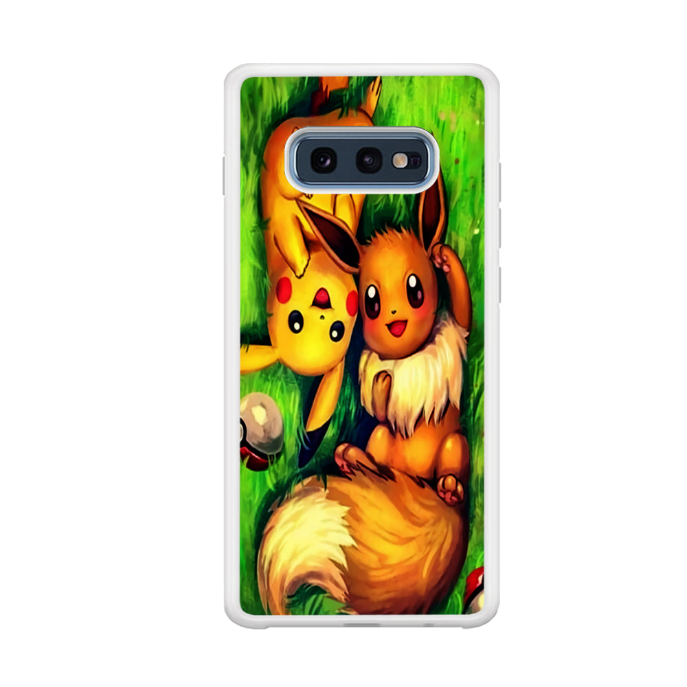 Pokemon Eevee and Pikachu Samsung Galaxy S10E Case