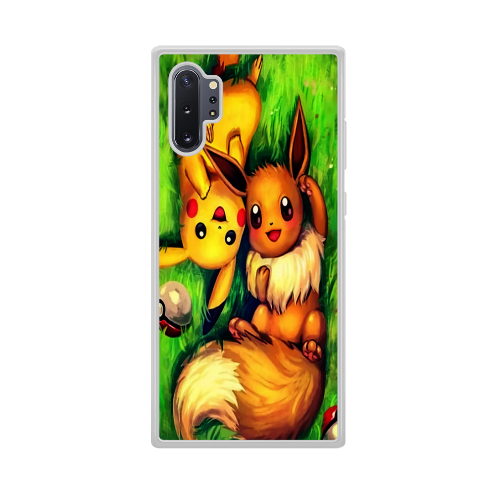 Pokemon Eevee and Pikachu Samsung Galaxy Note 10 Plus Case