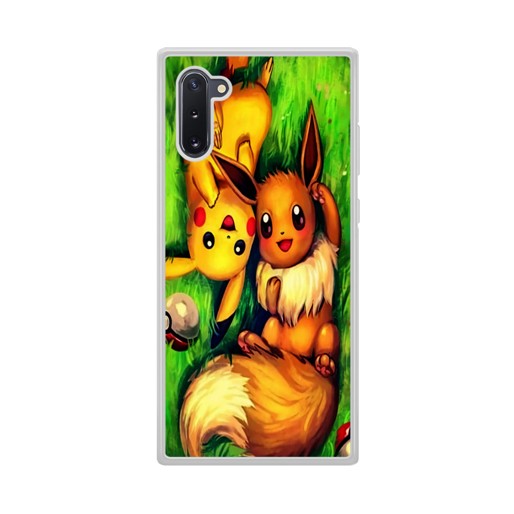 Pokemon Eevee and Pikachu Samsung Galaxy Note 10 Case