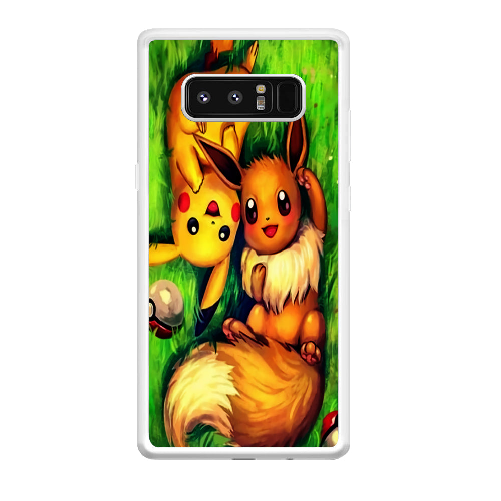 Pokemon Eevee and Pikachu Samsung Galaxy Note 8 Case