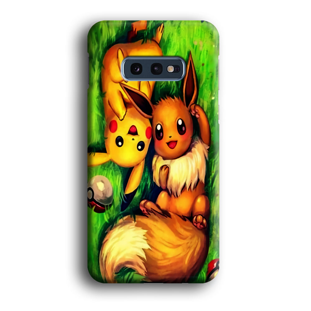 Pokemon Eevee and Pikachu Samsung Galaxy S10E Case