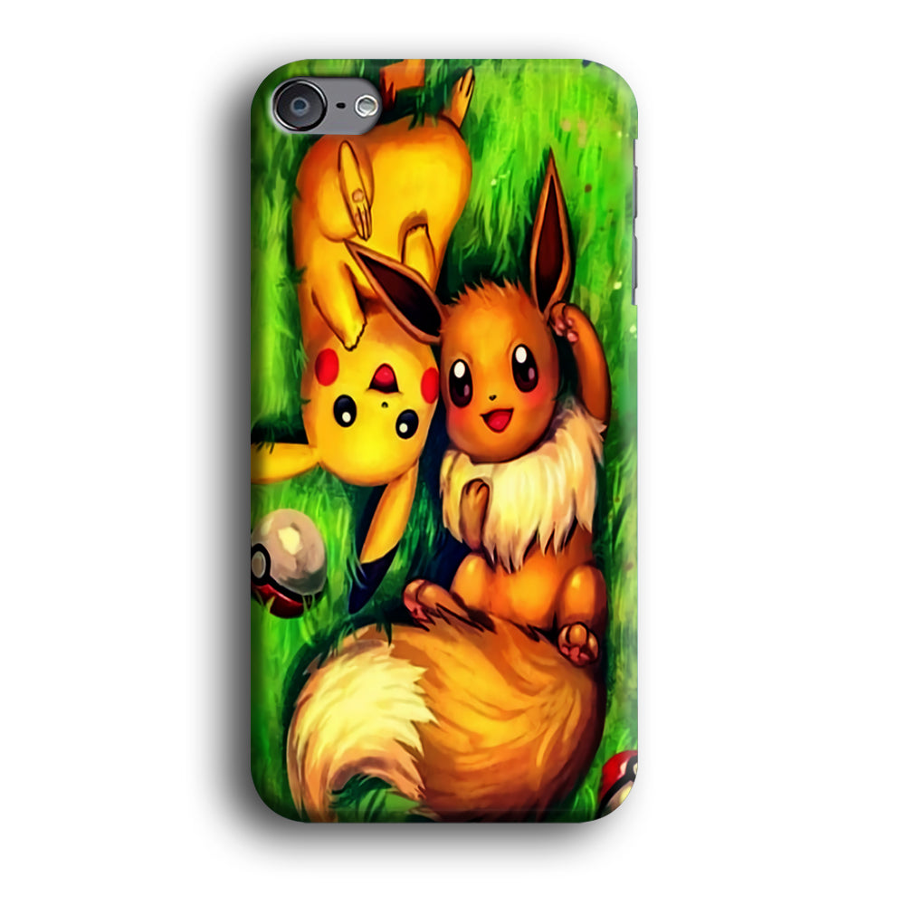 Pokemon Eevee and Pikachu iPod Touch 6 Case