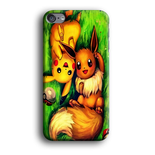 Pokemon Eevee and Pikachu iPod Touch 6 Case