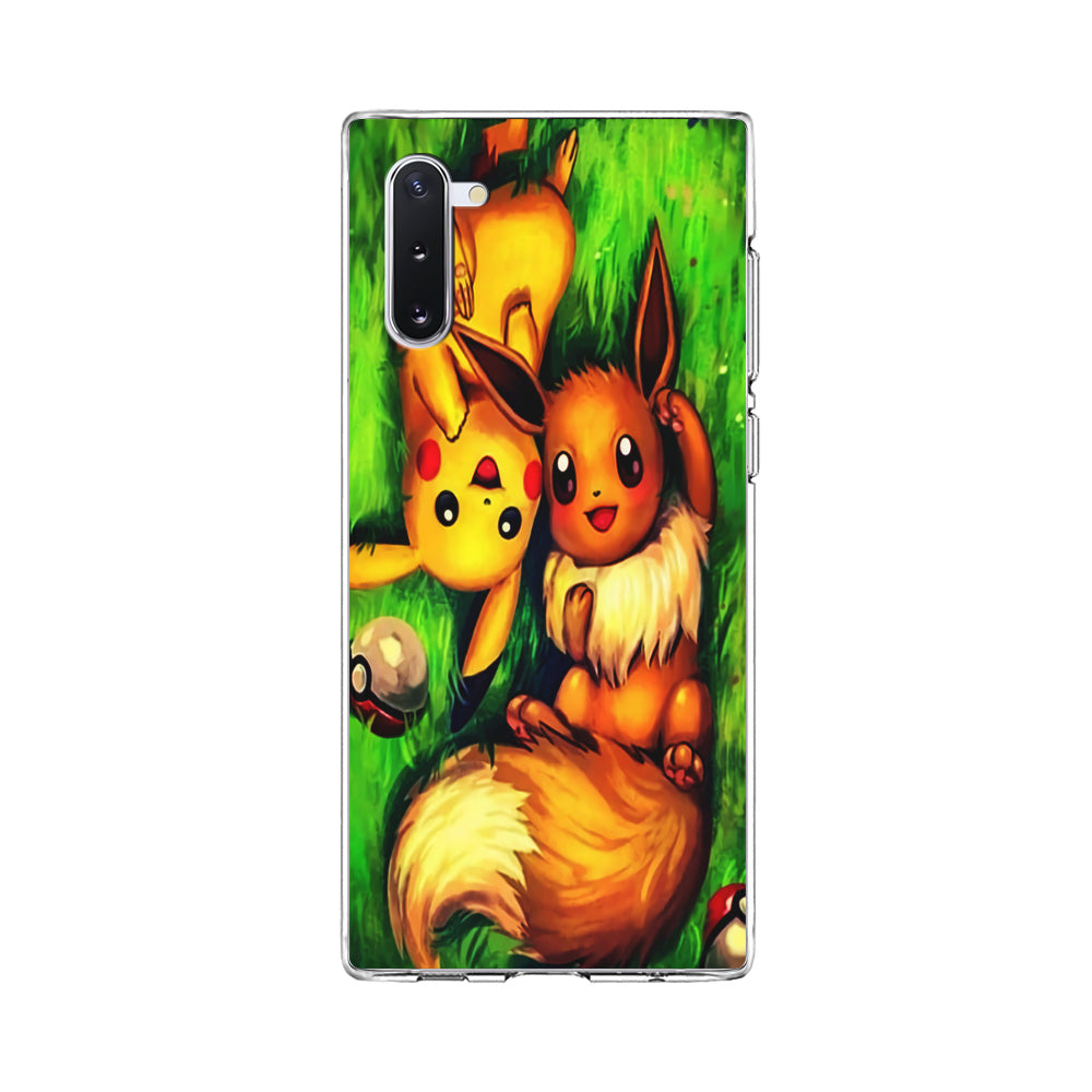Pokemon Eevee and Pikachu Samsung Galaxy Note 10 Case
