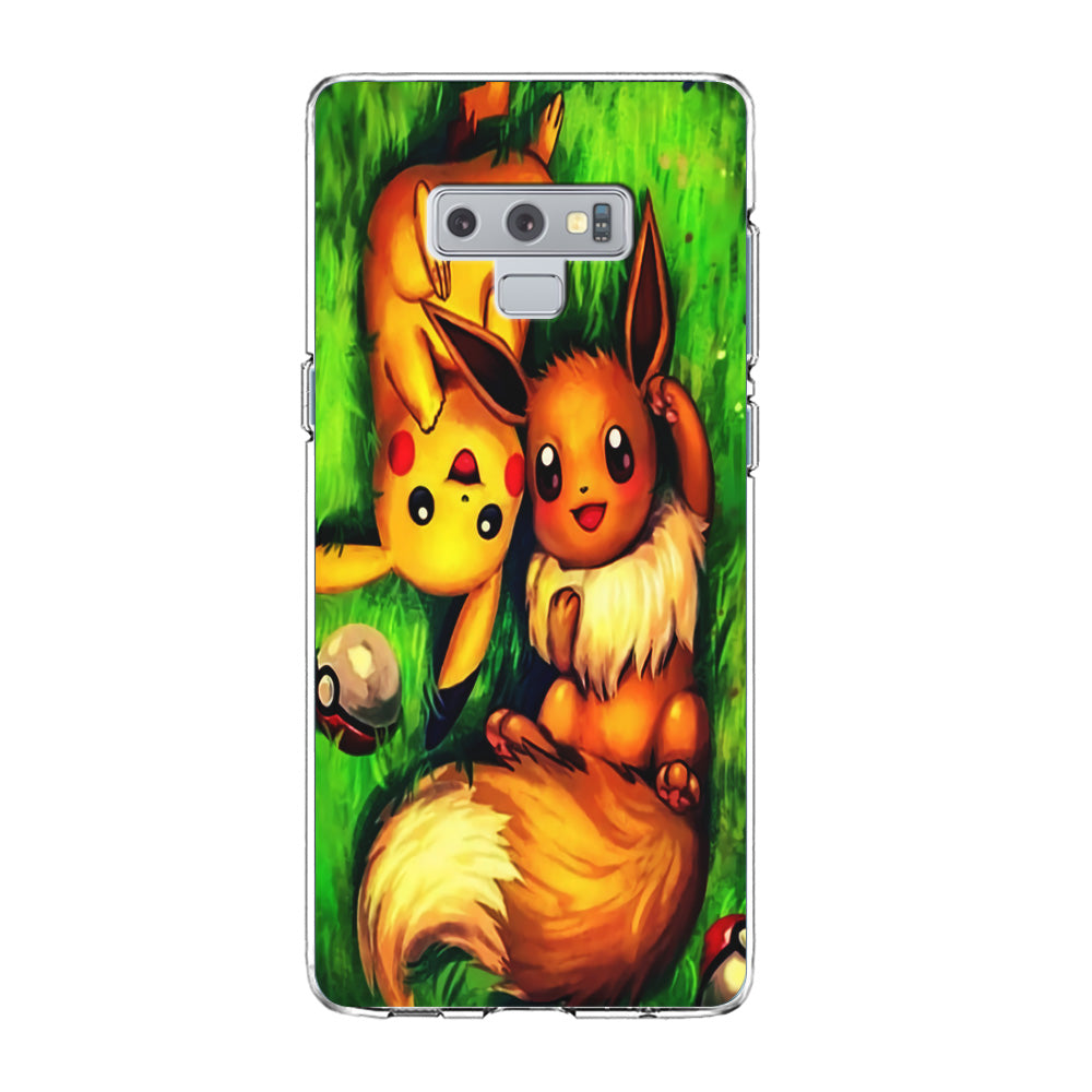 Pokemon Eevee and Pikachu Samsung Galaxy Note 9 Case