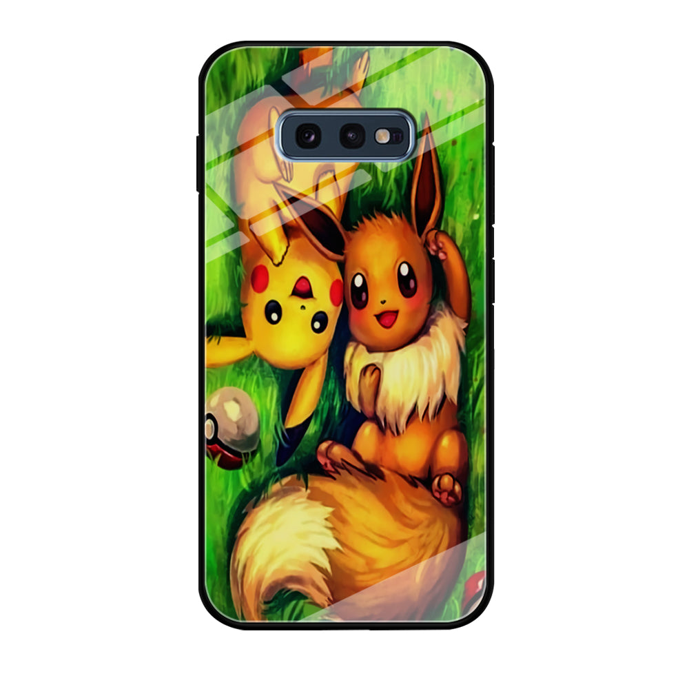 Pokemon Eevee and Pikachu Samsung Galaxy S10E Case