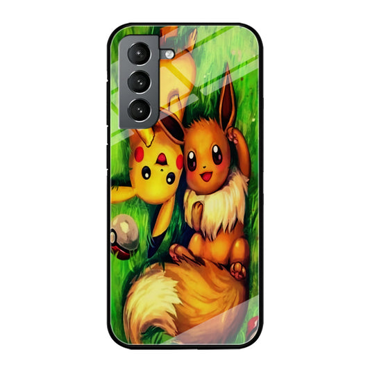 Pokemon Eevee and Pikachu Samsung Galaxy S23 Plus Case