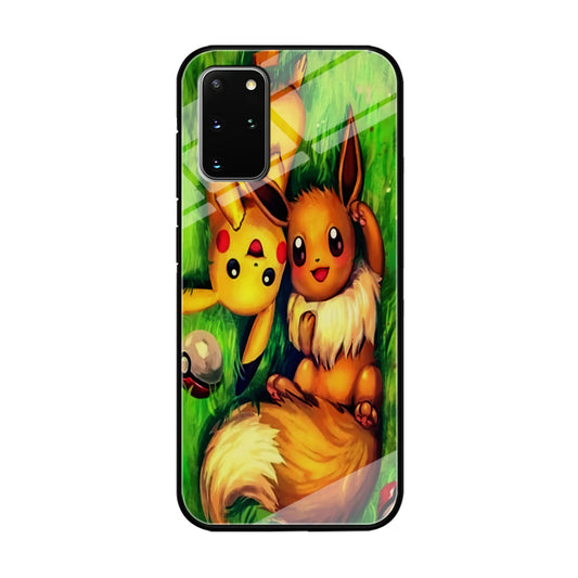 Pokemon Eevee and Pikachu Samsung Galaxy S20 Plus Case