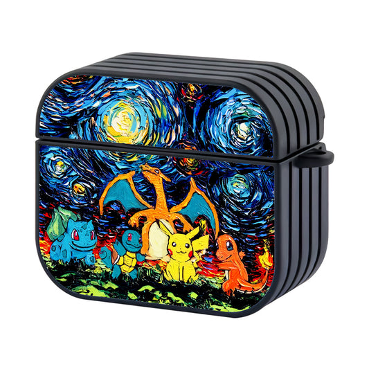 Pokemon Painting Van Gogh Starry Night Hard Plastic Case Cover For Apple AirPods 4 - AirPod Case - Altracase