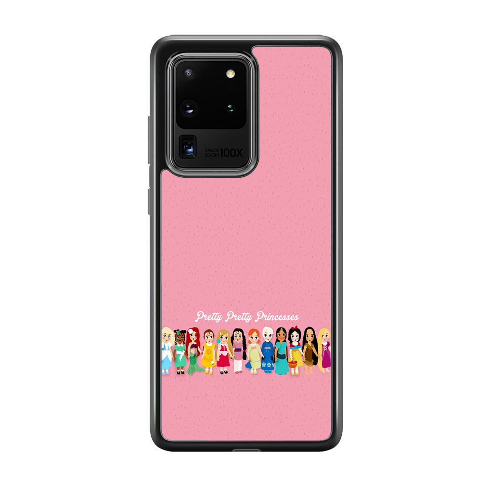 Pretty Pretty Princesses Pink Samsung Galaxy S20 Ultra Case-Phone Case-Rubber Black (2D Case)-Altracase