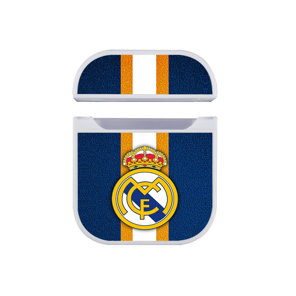 Real Madrid CF Logo Pattern Apple AirPods Case-AirPod Case-White-Altracase