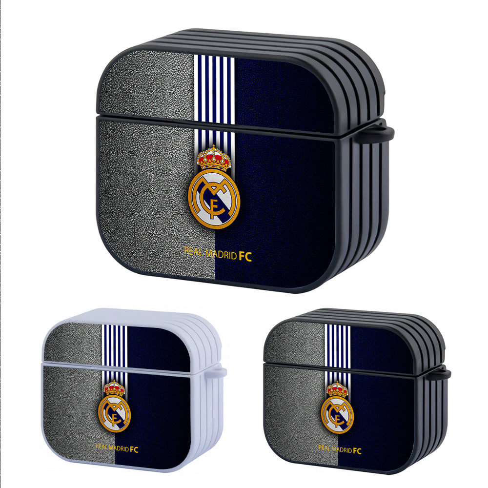 Real Madrid FC Logo Hard Plastic Case Cover For Apple Airpods 3