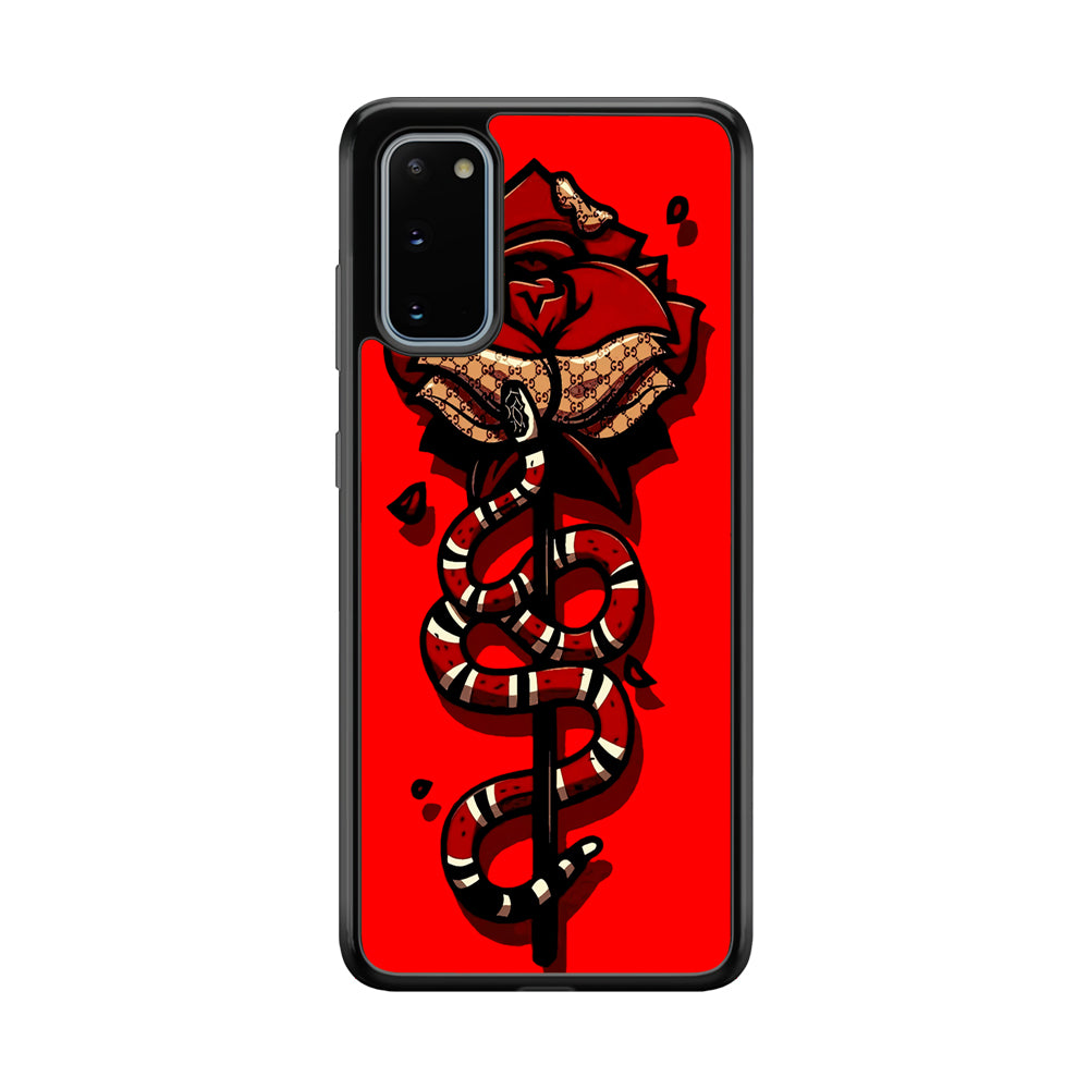 Red Rose Red Snake Samsung Galaxy S20 Case