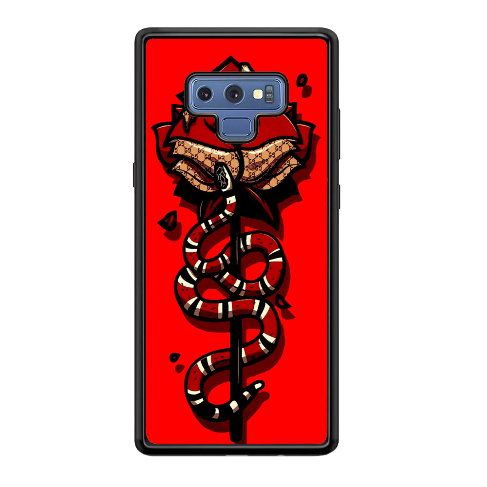 Red Rose Red Snake Samsung Galaxy Note 9 Case
