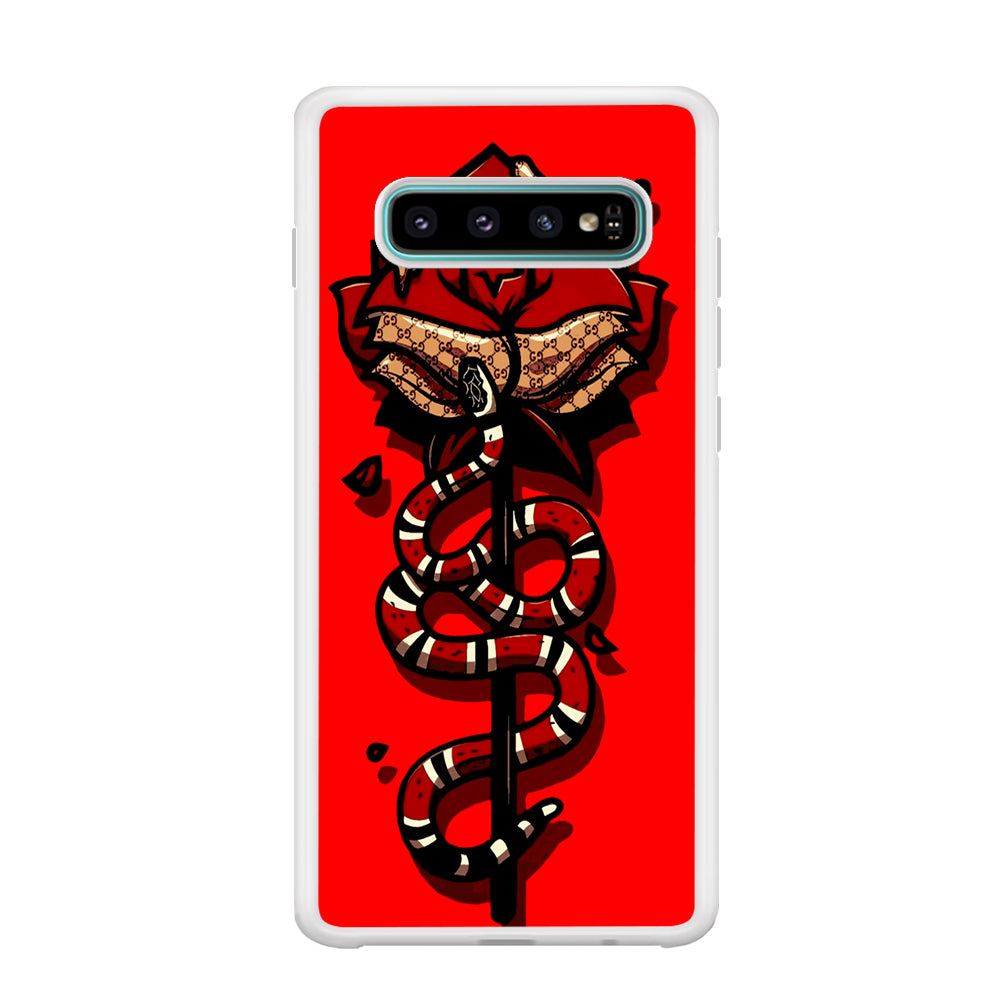 Red Rose Red Snake Samsung Galaxy S10 Case