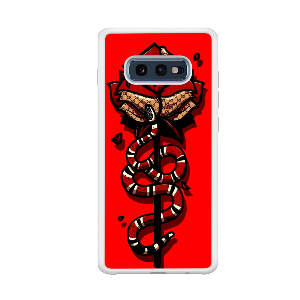 Red Rose Red Snake Samsung Galaxy S10E Case