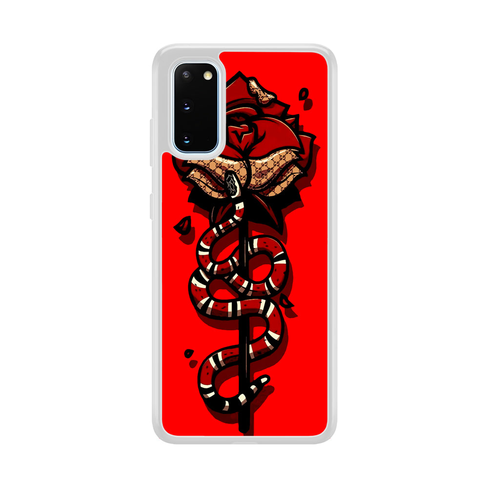 Red Rose Red Snake Samsung Galaxy S20 Case