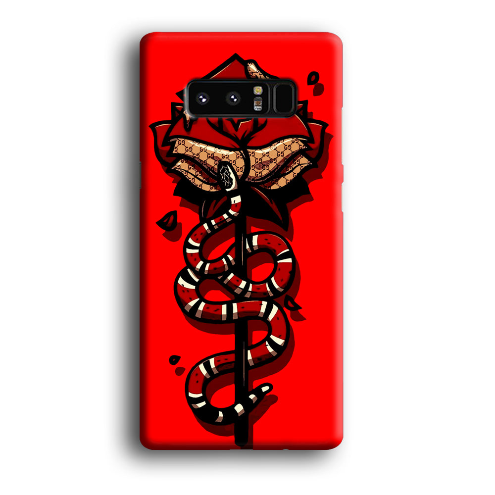 Red Rose Red Snake Samsung Galaxy Note 8 Case