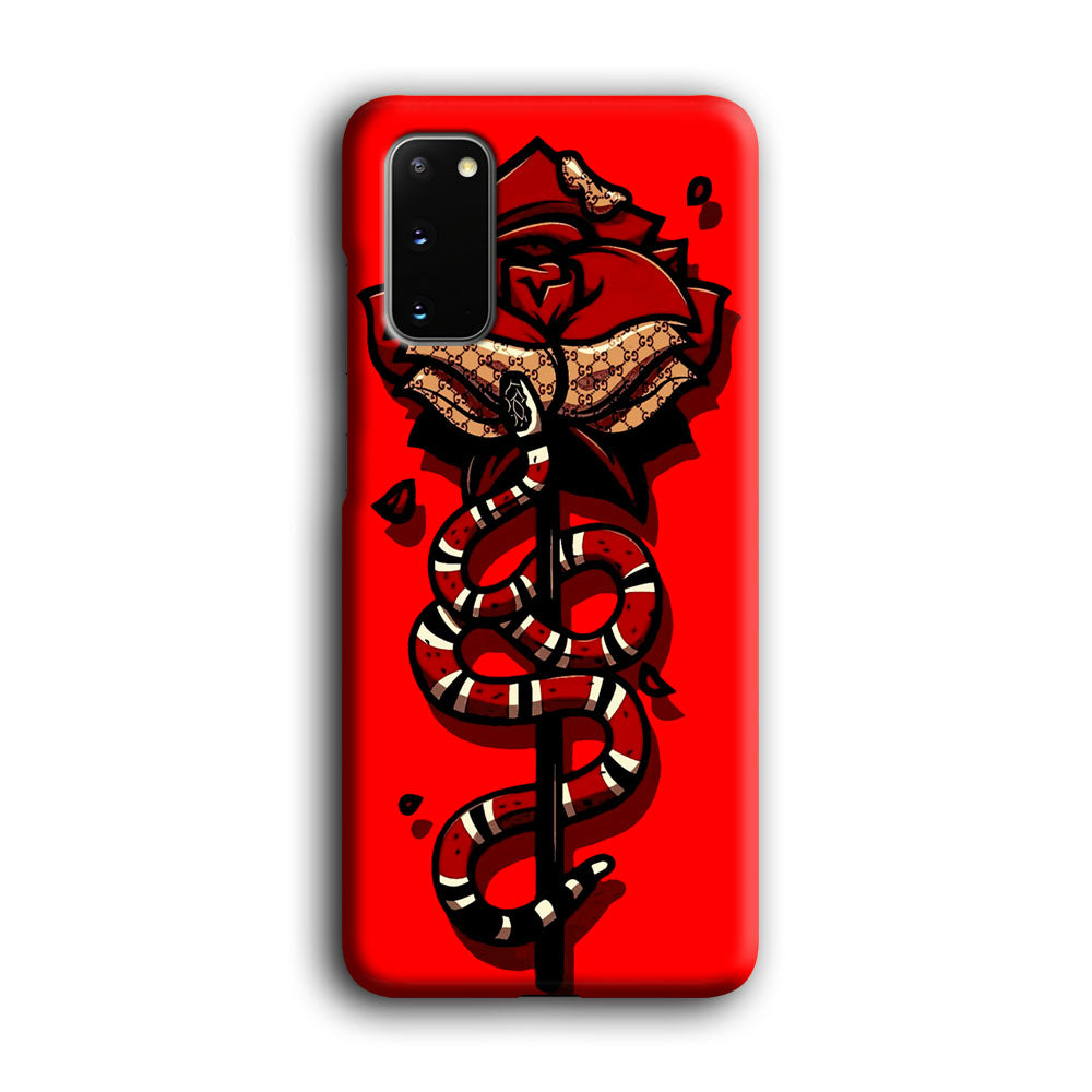 Red Rose Red Snake Samsung Galaxy S20 Case