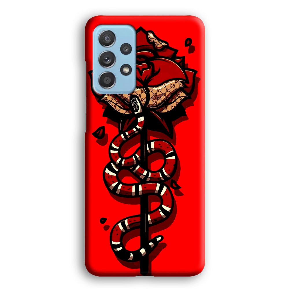 Red Rose Red Snake Samsung Galaxy A52 Case