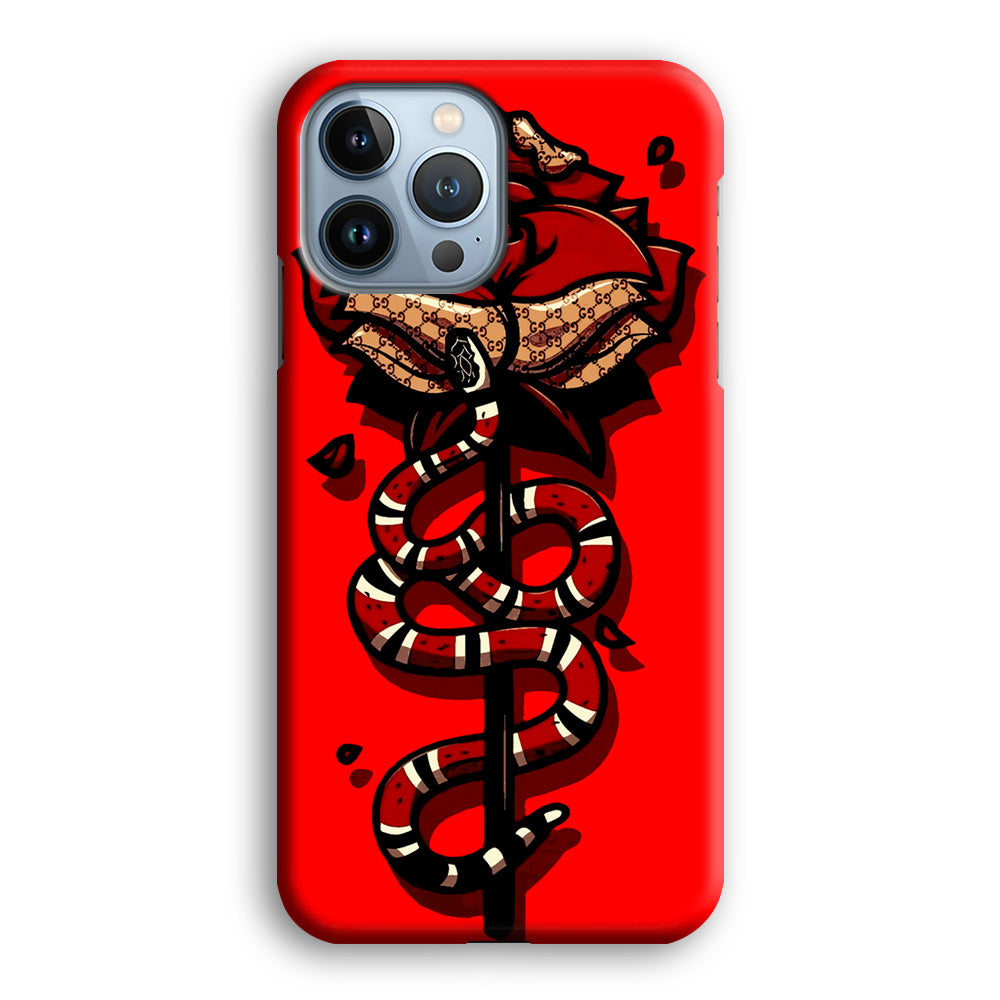 Red Rose Red Snake iPhone 14 Pro Max Case