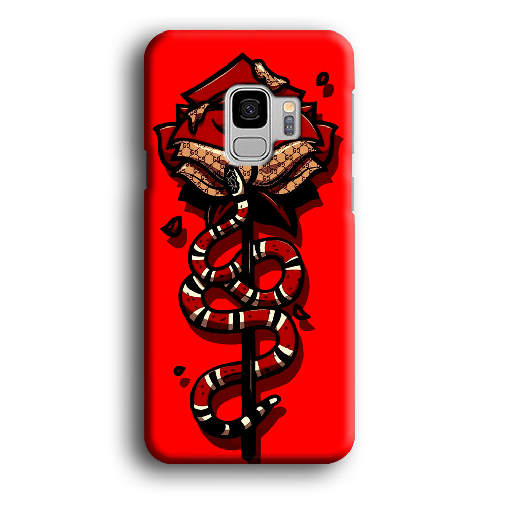 Red Rose Red Snake Samsung Galaxy S9 Case