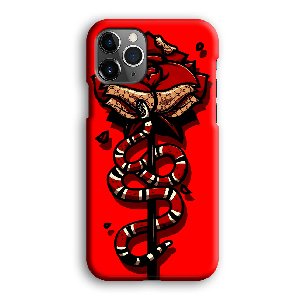 Red Rose Red Snake iPhone 12 Pro Case