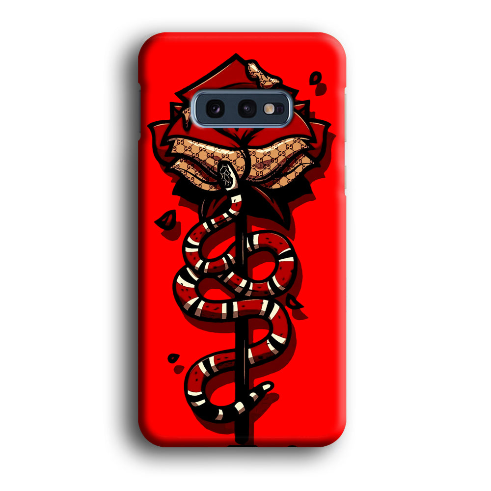 Red Rose Red Snake Samsung Galaxy S10E Case