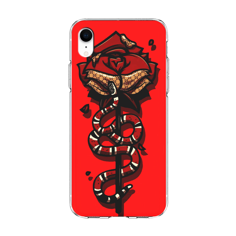 Red Rose Red Snake iPhone XR Case