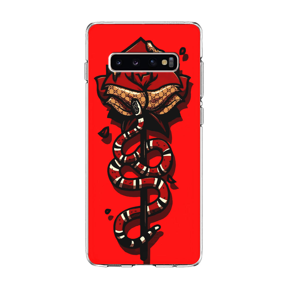 Red Rose Red Snake Samsung Galaxy S10 Plus Case