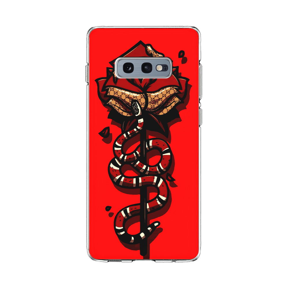 Red Rose Red Snake Samsung Galaxy S10E Case