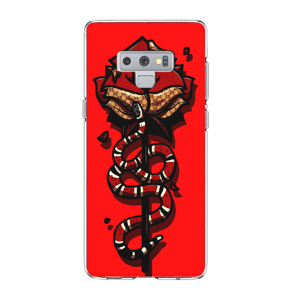 Red Rose Red Snake Samsung Galaxy Note 9 Case