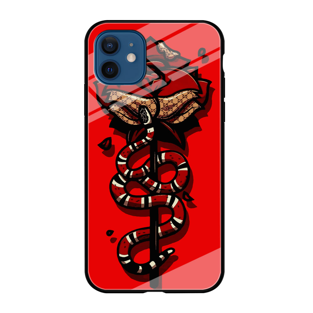 Red Rose Red Snake iPhone 12 Mini Case