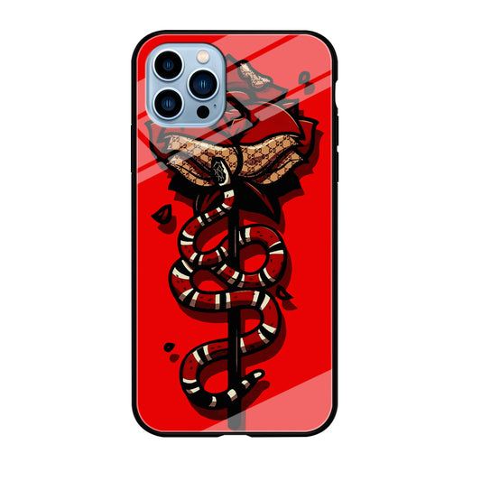 Red Rose Red Snake iPhone 12 Pro Case