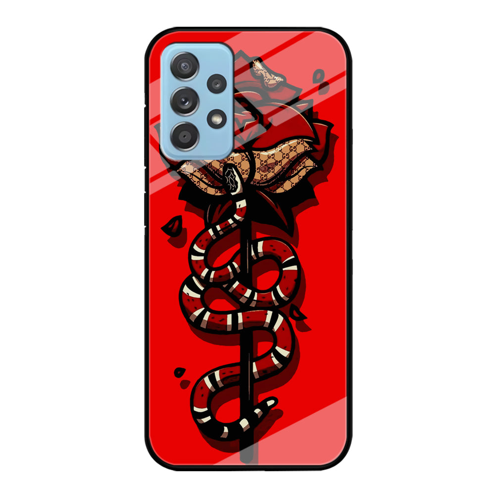 Red Rose Red Snake Samsung Galaxy A52 Case