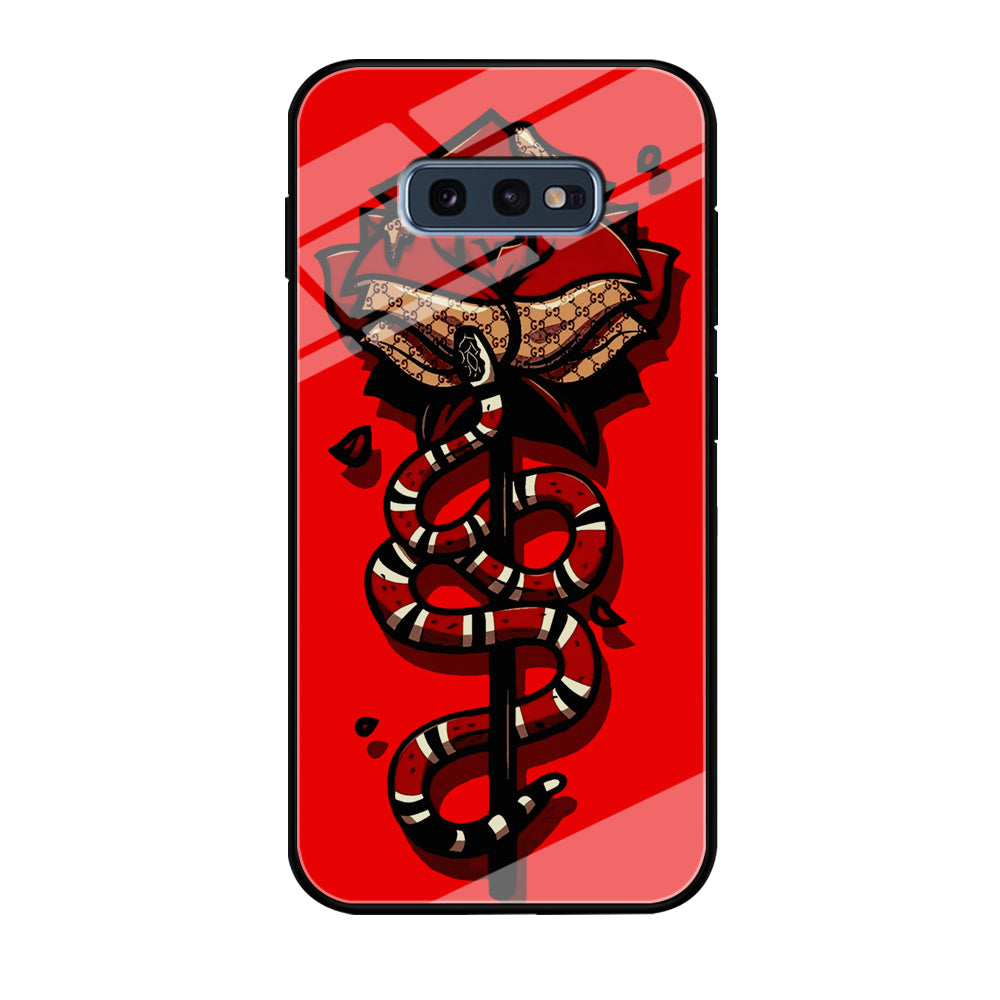 Red Rose Red Snake Samsung Galaxy S10E Case